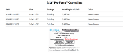 All Gear Pro Force™ Crane Sling 9/16" (20'-30')