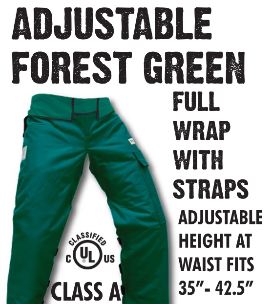 Full Wrap Adjustable Chainsaw Protective Chaps