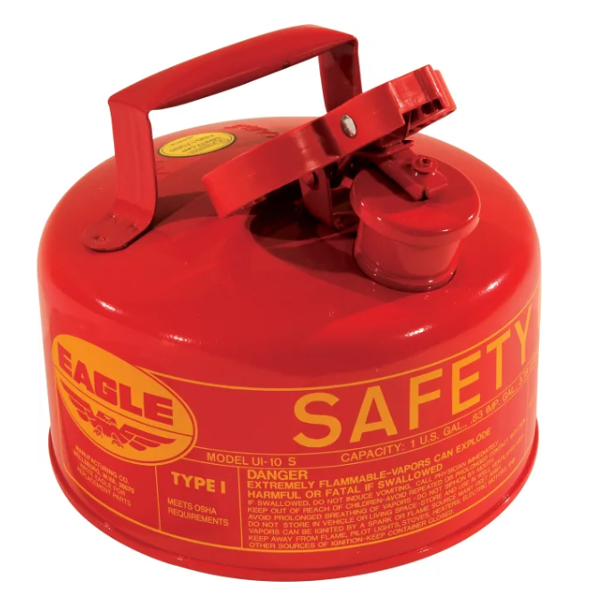 Eagle® Type-1 Safety Gas Can (1 or 2 Gallon)
