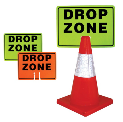 Drop Zone Cone Sign Toppers