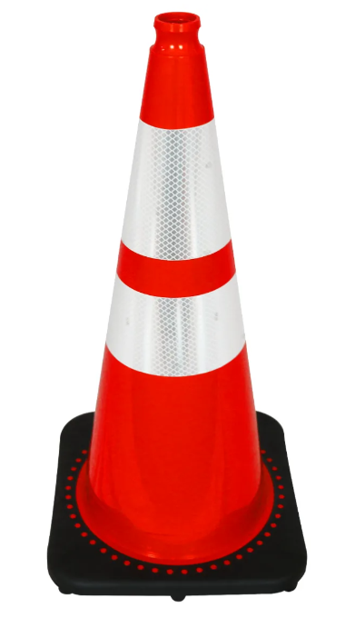 28" JBC Traffic Cones - Black Base