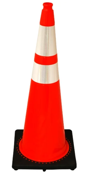 36" JBC Traffic Cones - Black Base