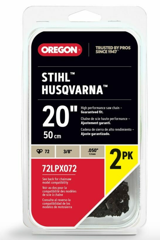 72LPX POWERCUT SAW CHAIN FOR 20" BAR W/72 DRIVE LINKS TWIN PACK