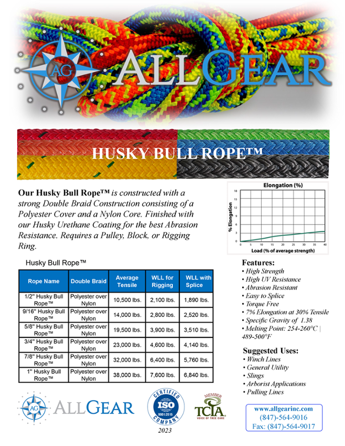 All Gear Husky Bull Rope 1/2"-3/4"