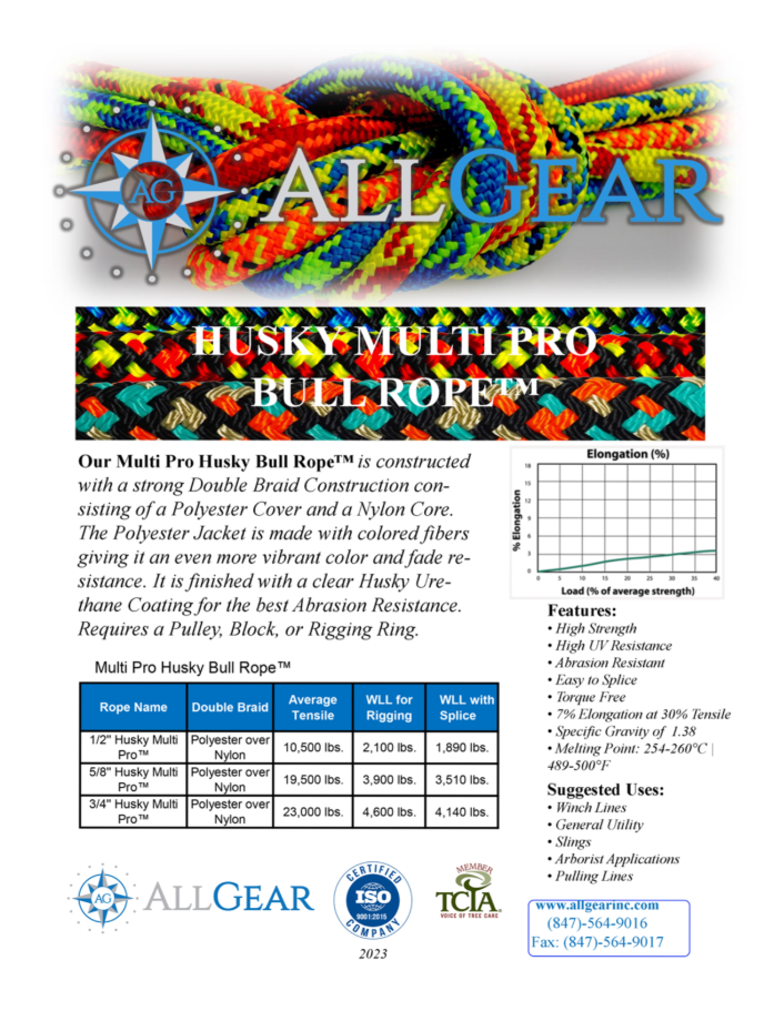 All Gear Husky Multi Pro Bull Rope 1/2"-3/4"