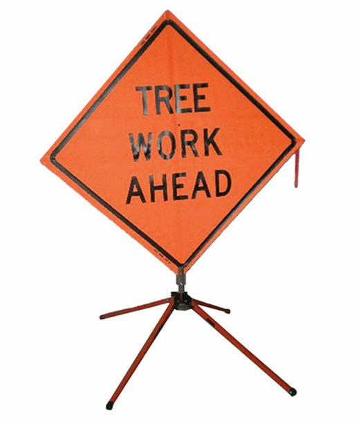 "Tree Work Ahead" Traffic Sign, Mesh 36" and 48"